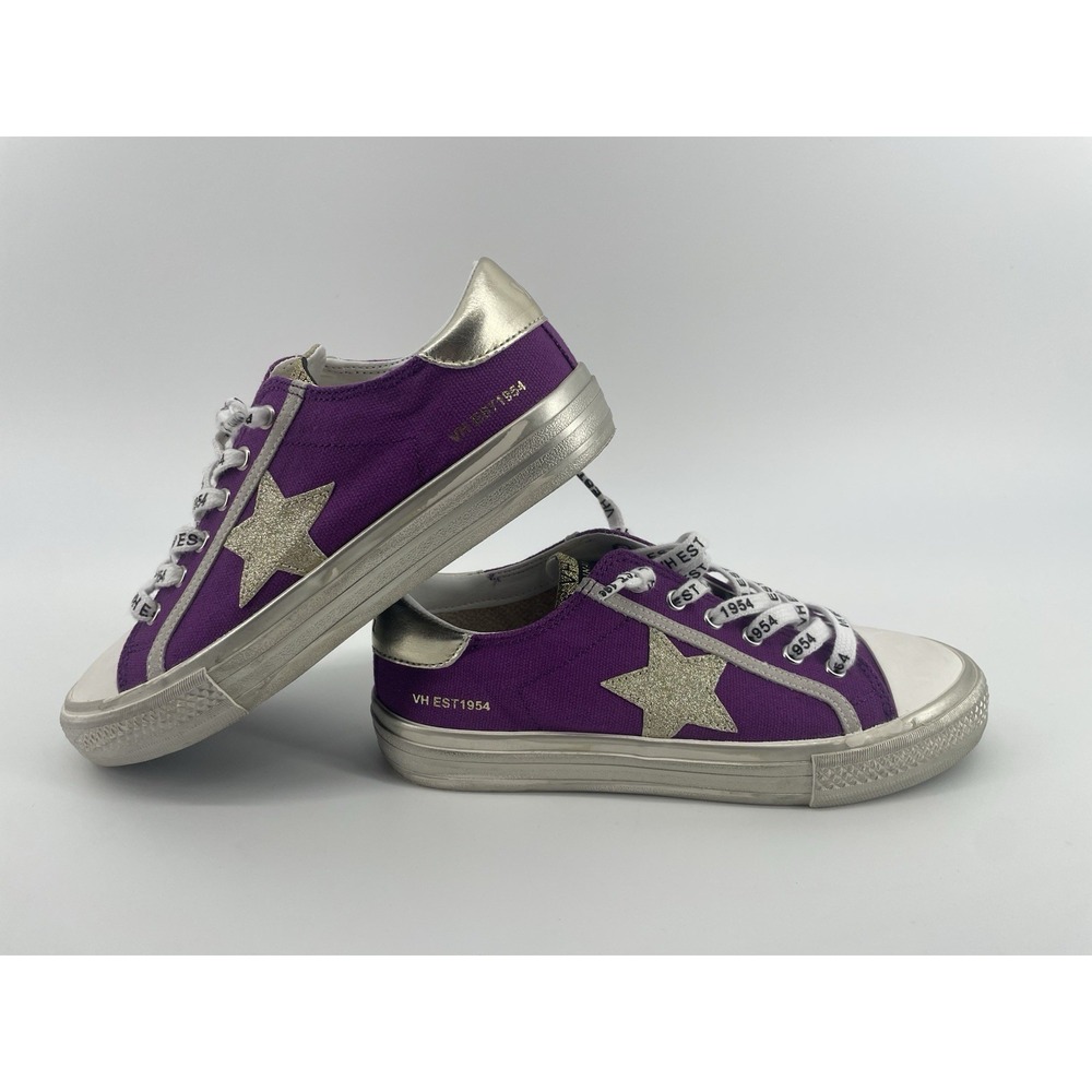 Vintage Havana Alive Sneaker Women 6.5 Purple Pop Glitter Star Canvas Streetwear